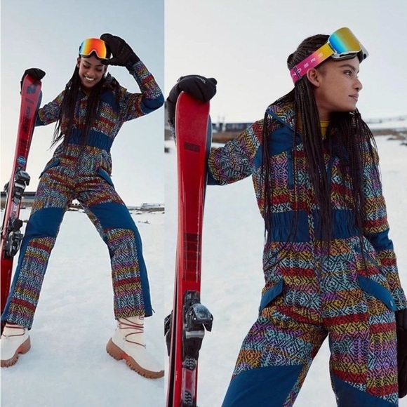 Free People All Prepped Jacquard Ski-Suit Size Large NWT - Picture 1 of 16